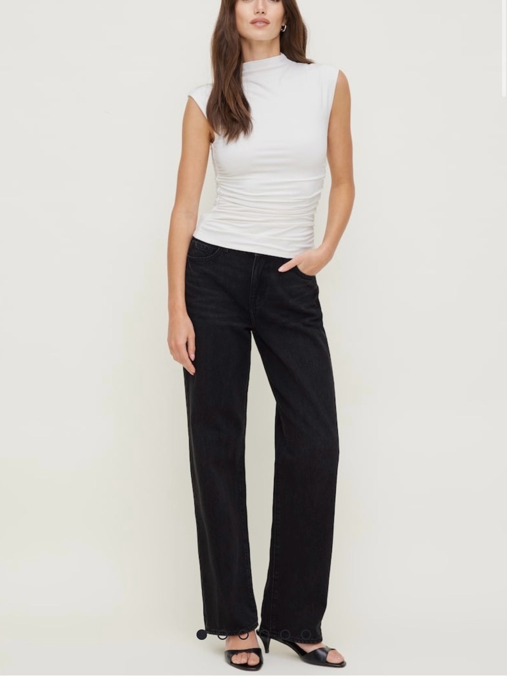Dynamite Straight-Leg Mika Jeans in Washed Black